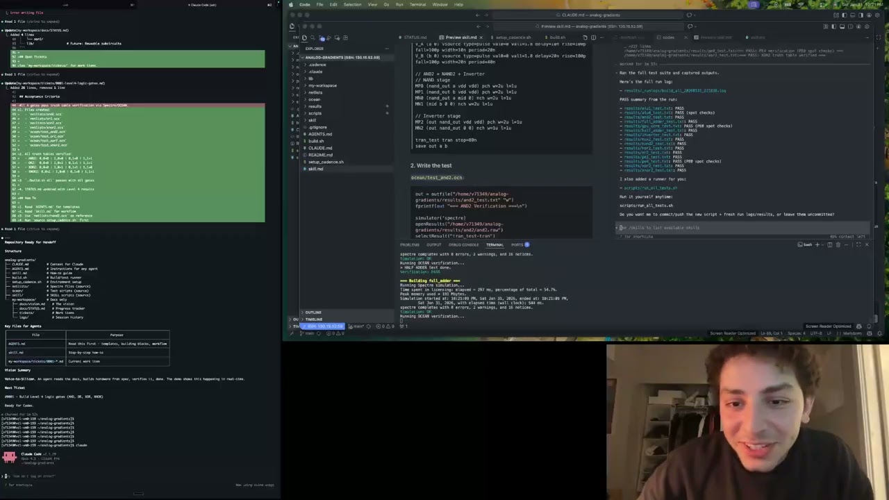 NO AUDIO TECHNO VIBE CODING - Watch Me Build AI Voice-to-Silicon Pipeline with Cadence Virtuoso!!!