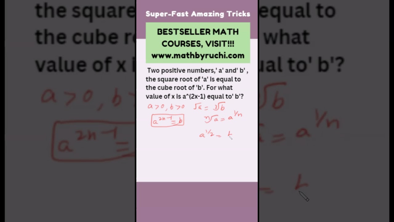 SAT EXAM 2023 problem based on exponents | Quantative aptitude problem| Ruchi Chhabra| 78