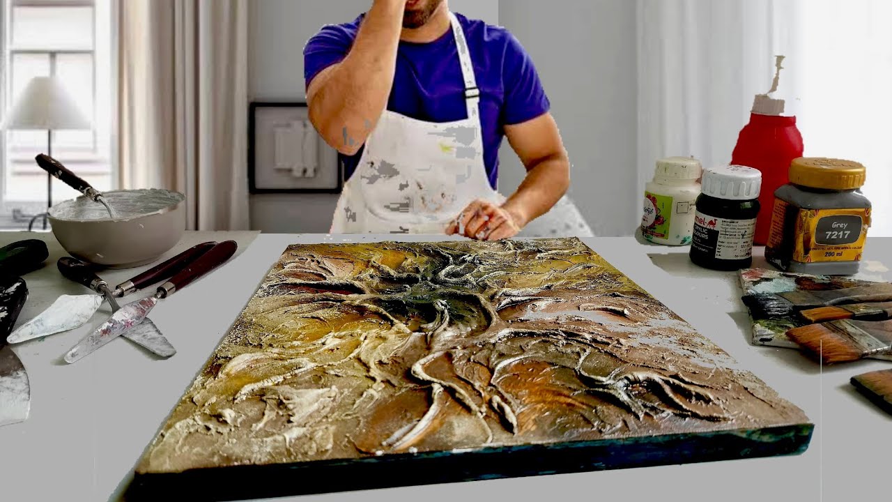 Mastering TEXTURED Art / Simple ABSTRACT On Canvas / Easy ACRYLIC Painting Tutorial