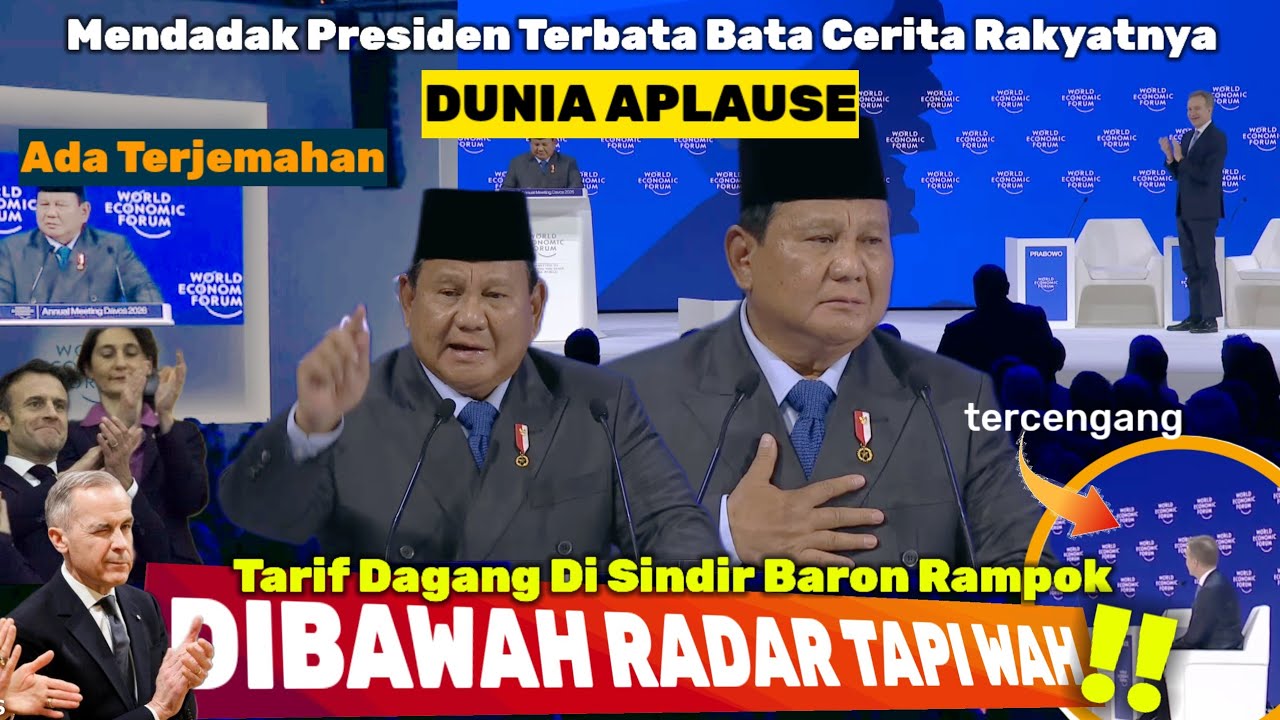 Haru Presiden Prabowo Mendadak Terbata Depan Presiden Lain di WEF, Sindir Keserakahan |Full Terjemah