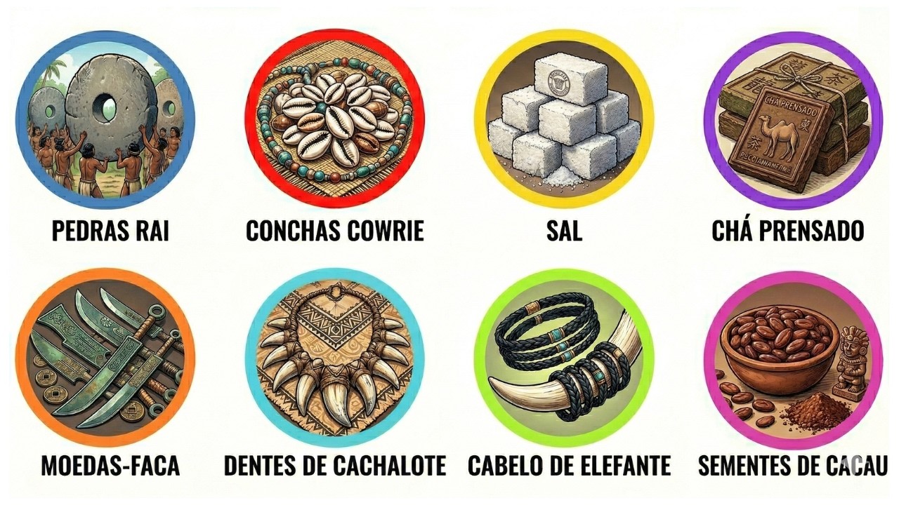 Todo material bizarro usado como dinheiro na história em 8 minutos