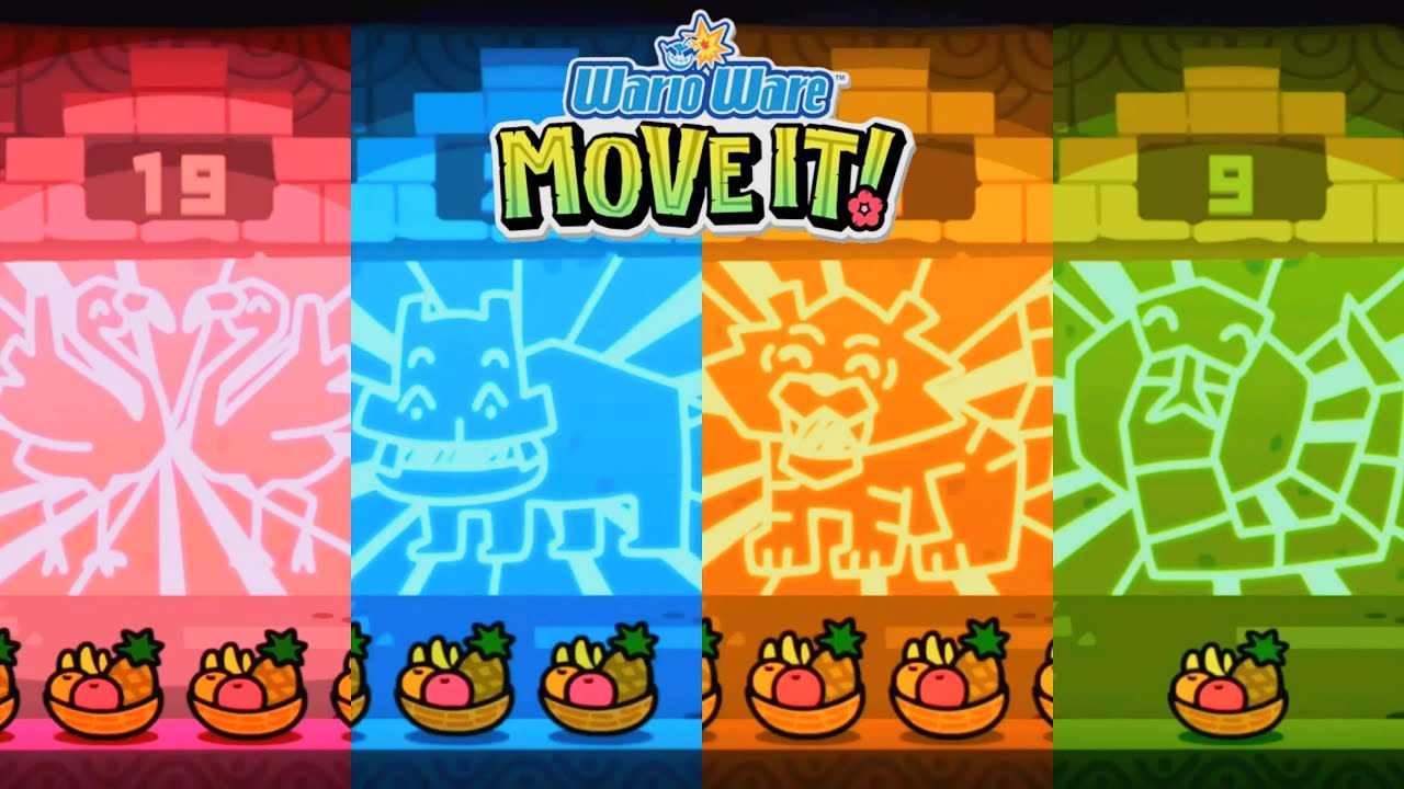 Warioware Move it! — все микроигры 4 Temple Challenge и дополнительная история для 2 игроков — Sw...