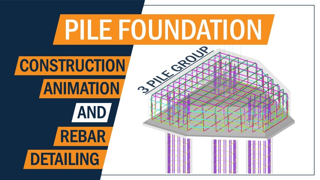 3D Animation of Pile foundation and Pile cap with Reinforcement Detailing | Greyspace