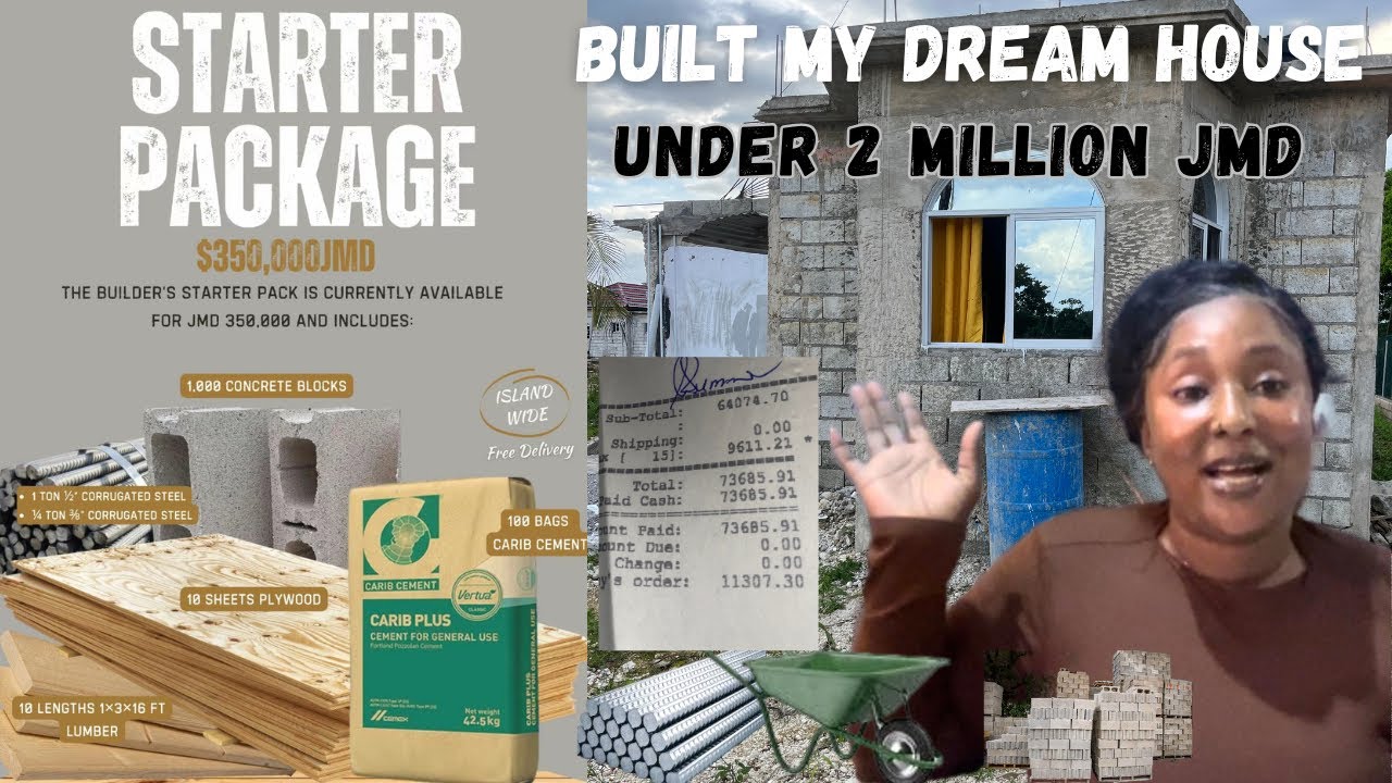 Building my dream house in Jamaica: 2 Mil JMD-Materials Cost breakdown 2025