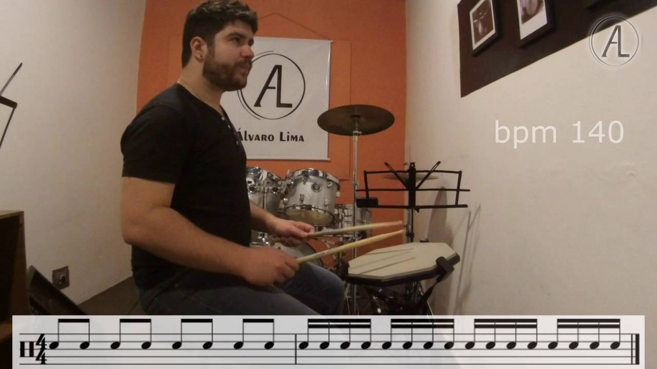 Mini aula de bateria - como ganhar velocidade (toque simples)
