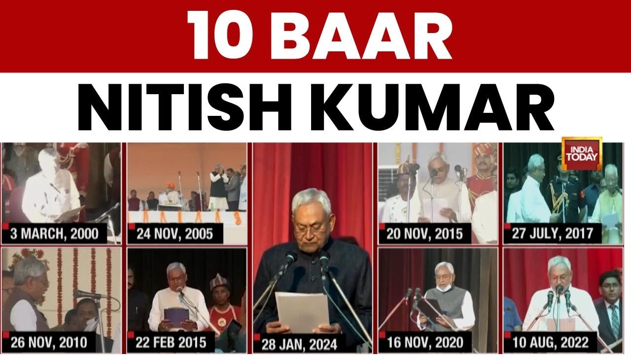 Nitish Kumar Takes Oath For Record 10th Term As Bihar CM, NDA Top Brass Attends | India Today News