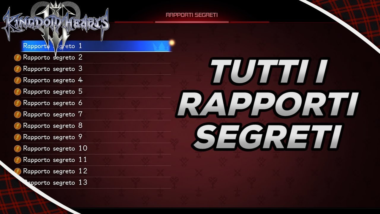 Kingdom Hearts 3 (ITA)- TUTTI I RAPPORTI SEGRETI