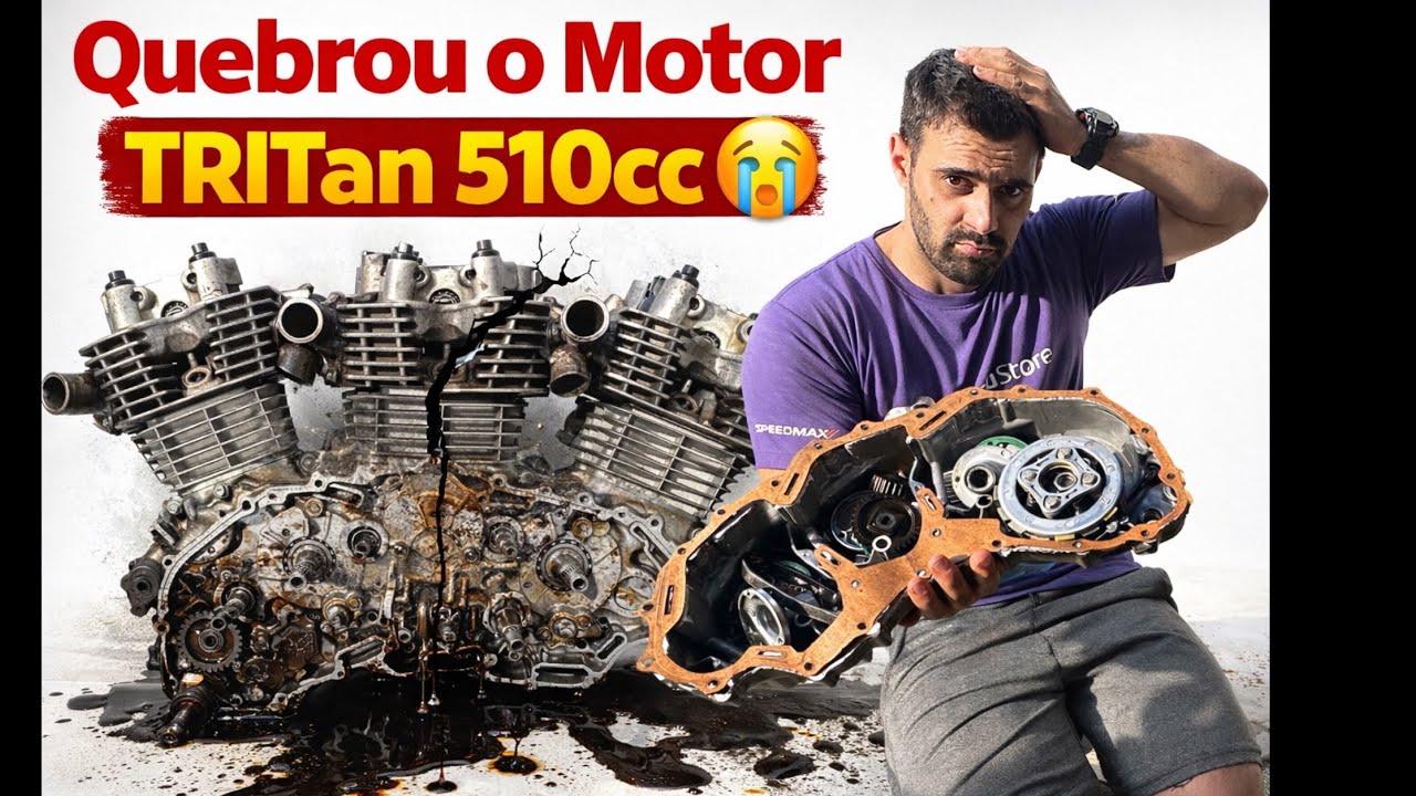 DEU RUIM 😭 no Motor TRITAN 3 cilindros 510😭😭 QUEBROU FEIO 😱😱