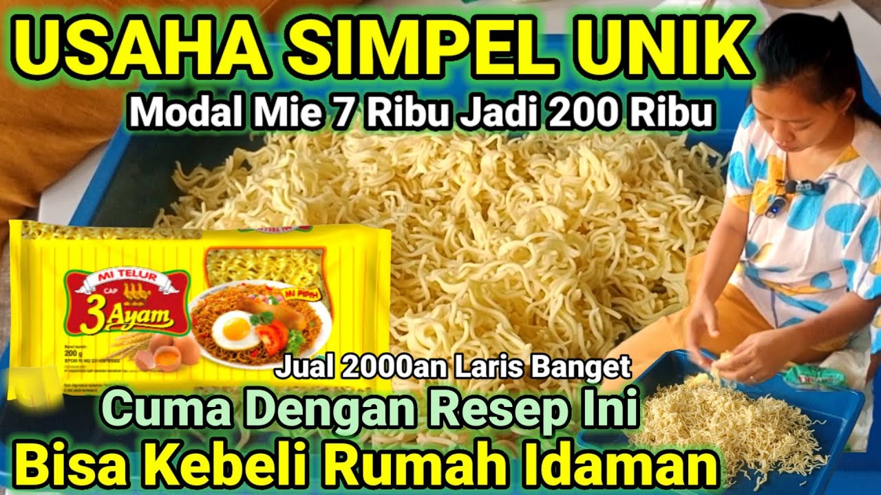 GAK USAH YANG RIBET - RIBET √ CUMA MODAL MIE TELOR 7 RIBU JADI 6 JT / BLN.IDE USAHA || PELUANG USAHA