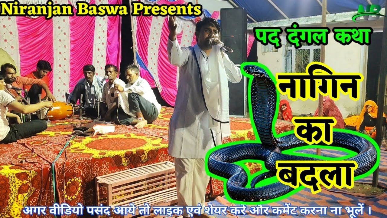नाग-नागिन का बदला😱nag-nagin ka badla🔥वायरल🔥पद दंगल नाग कथा 🥀 niranjan_baswa_meena_pad & sudda_dangal