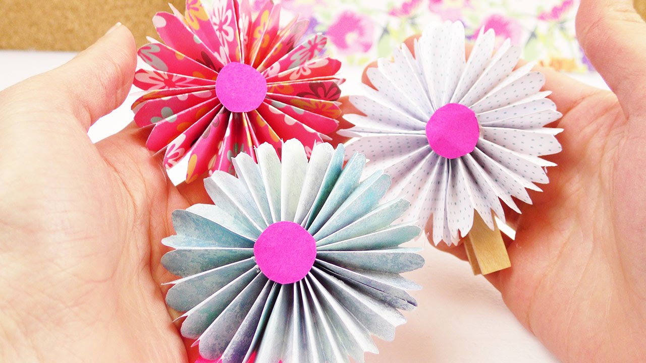 DIY Frühlings Blumen aus Papier | Dekoideen einfach und schön | Süßes Blumen Geschenk selber machen