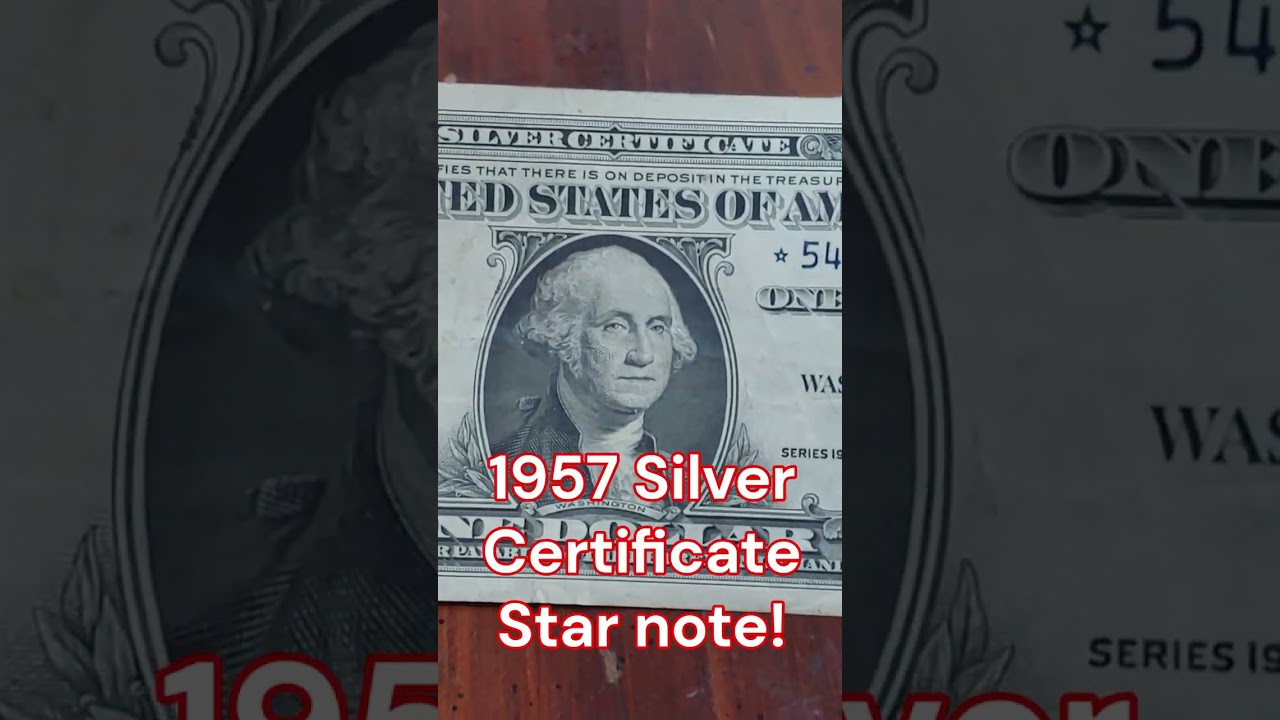 1957 SILVER Certificate STAR NOTE One Dollar bill from Estate Sale Collection #short
