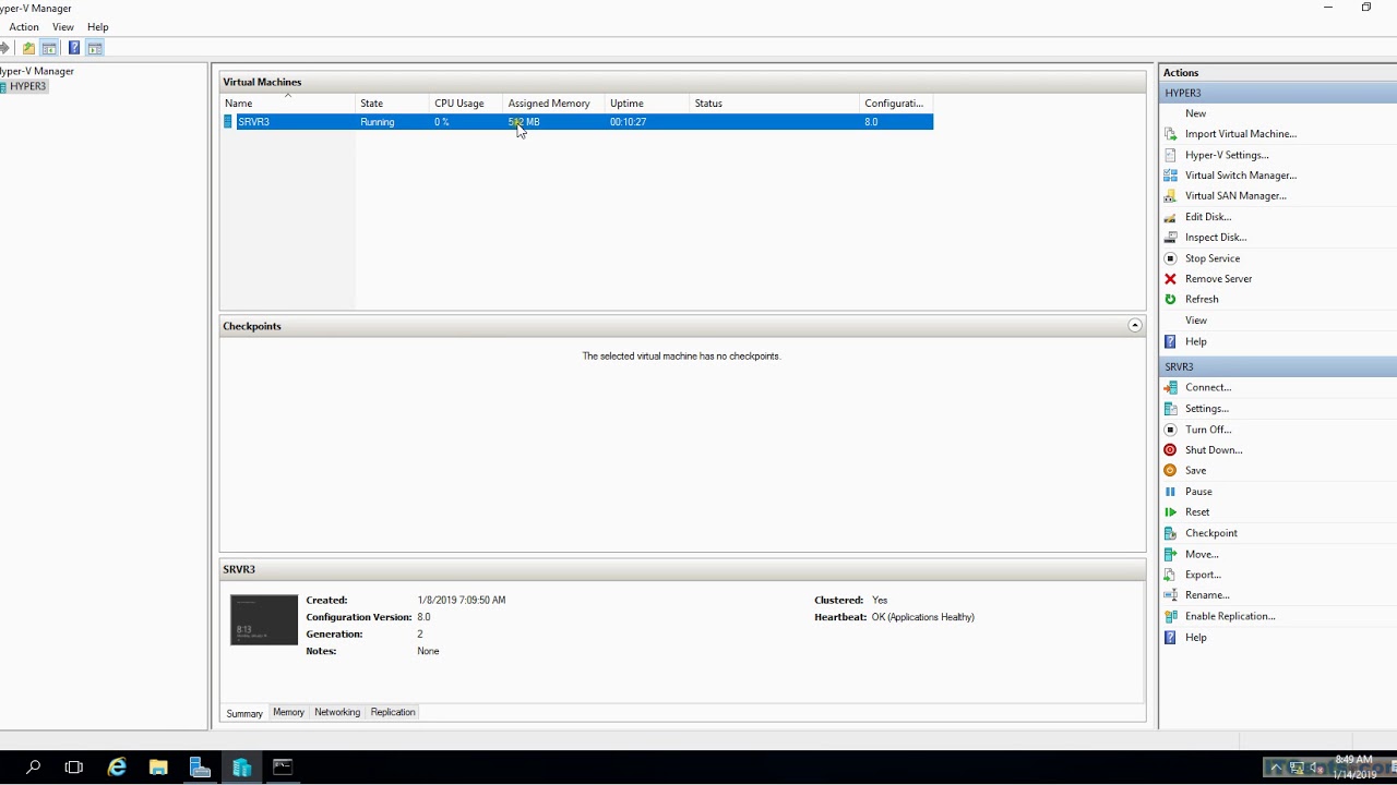7-Making Virtual machines  highly available in Hyper-V 2016