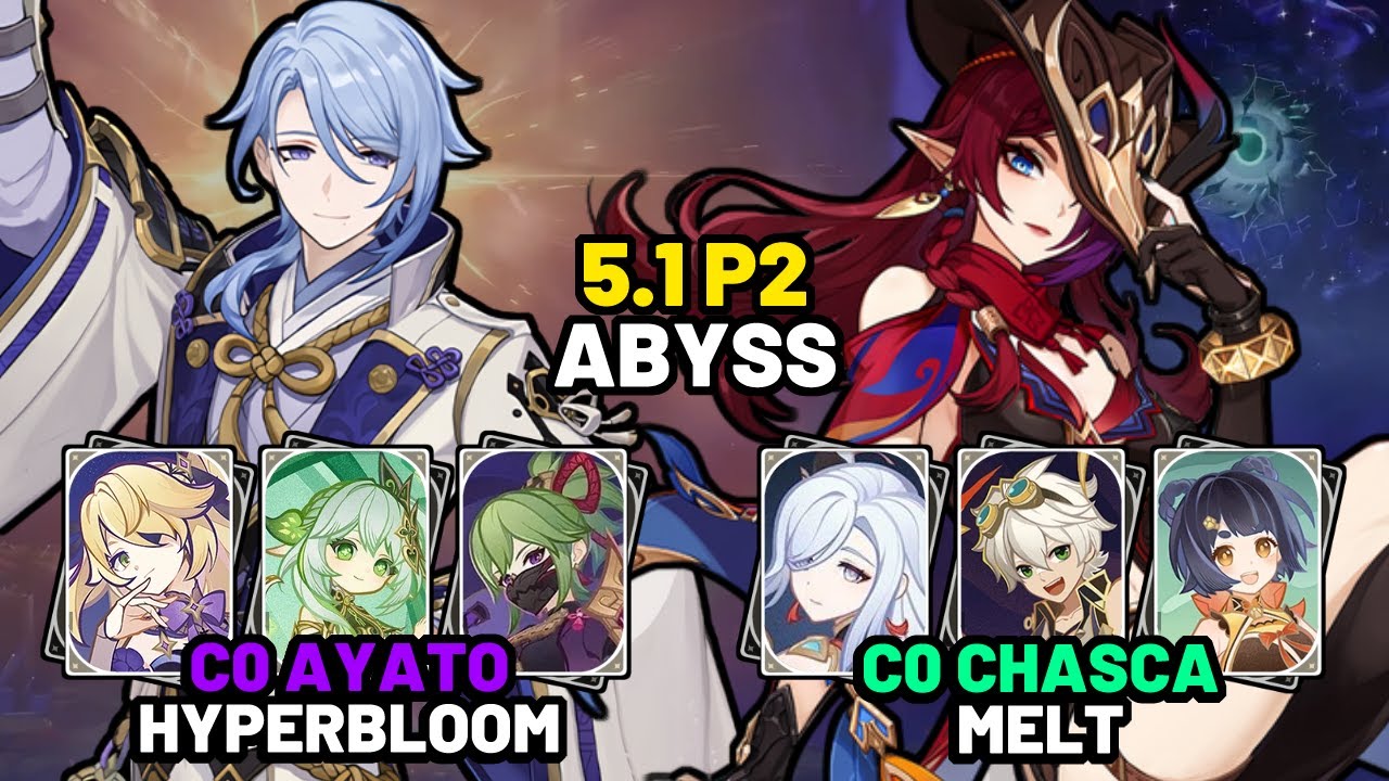 F2P C0 Ayato Hyperbloom, C0 Chasca Melt - 5.1 Abyss Floor 12