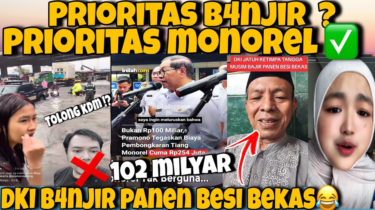 NET1Z3N SEL3NTIL GUB JAKARTA ! PRIORITAS MONOREL LEBIH UTAMA KETIMBANG URUS4N B4NJIR D1 J4KARTA WKWK
