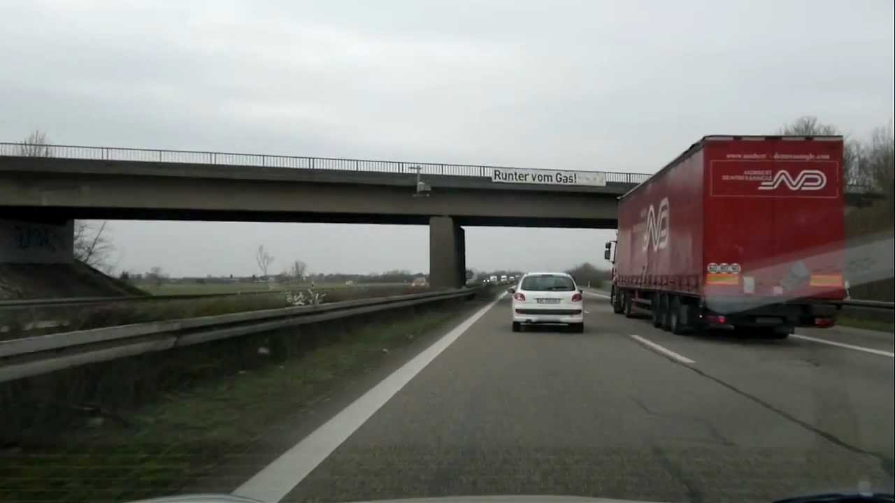 Fahrt von der Lahrer Innenstadt nach Offenburg
