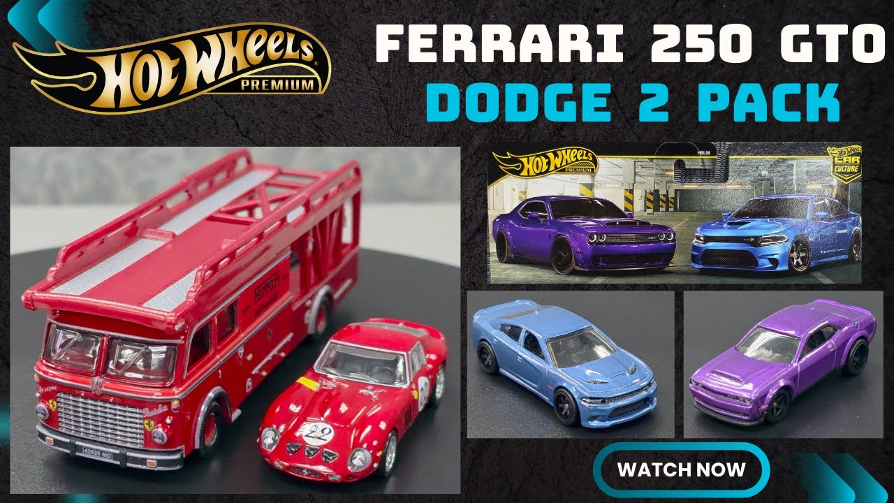Набор Hot Wheels 2025: Ferrari Team Transport и Dodge (2 шт.) | SHOWCASE