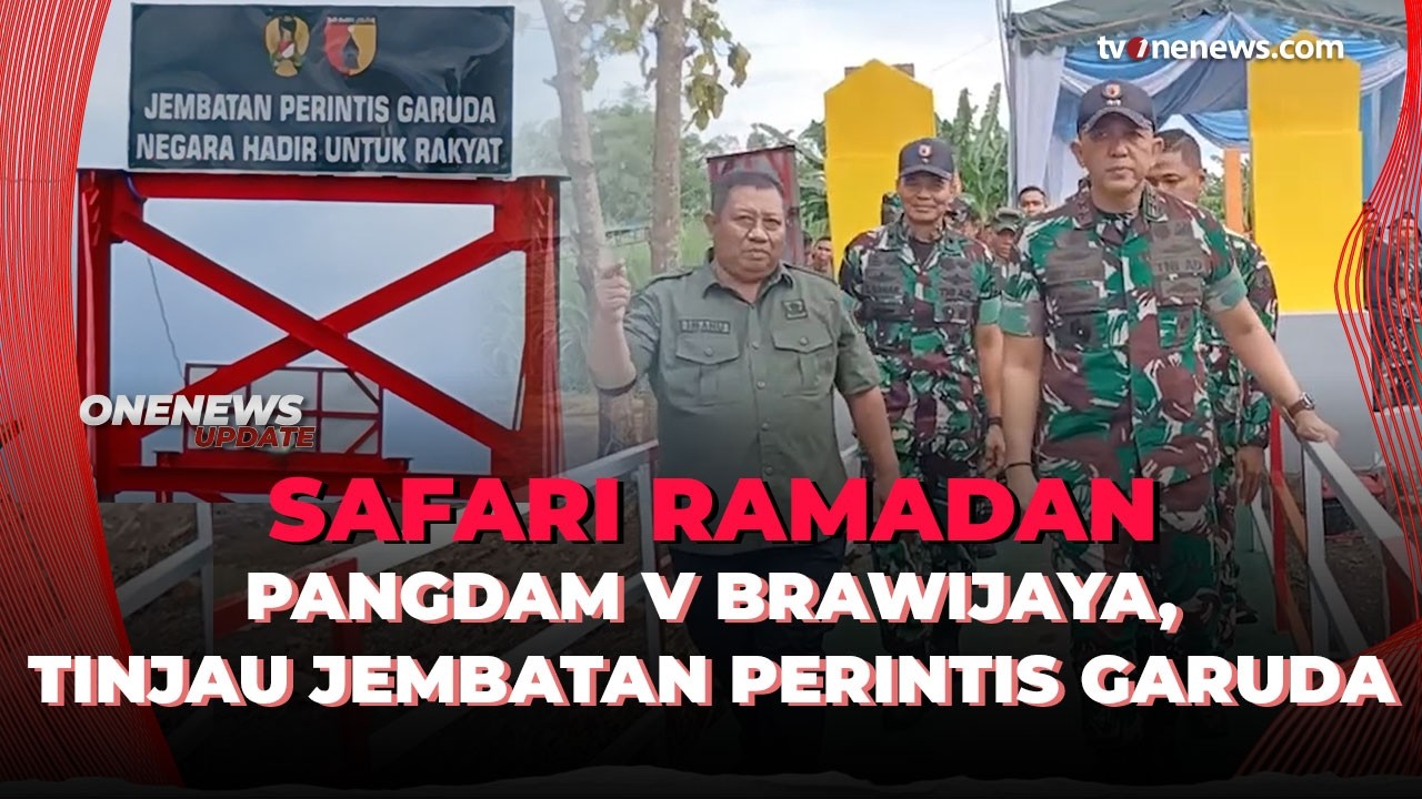 Safari Ramadan di Nganjuk, Pangdam V/Brawijaya Tinjau Jembatan & Bagikan Bantuan | OneNews Update