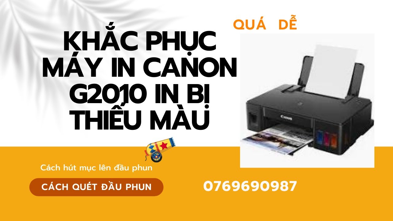 khắc phục máy in canon in bi thiếu mực - sai màu