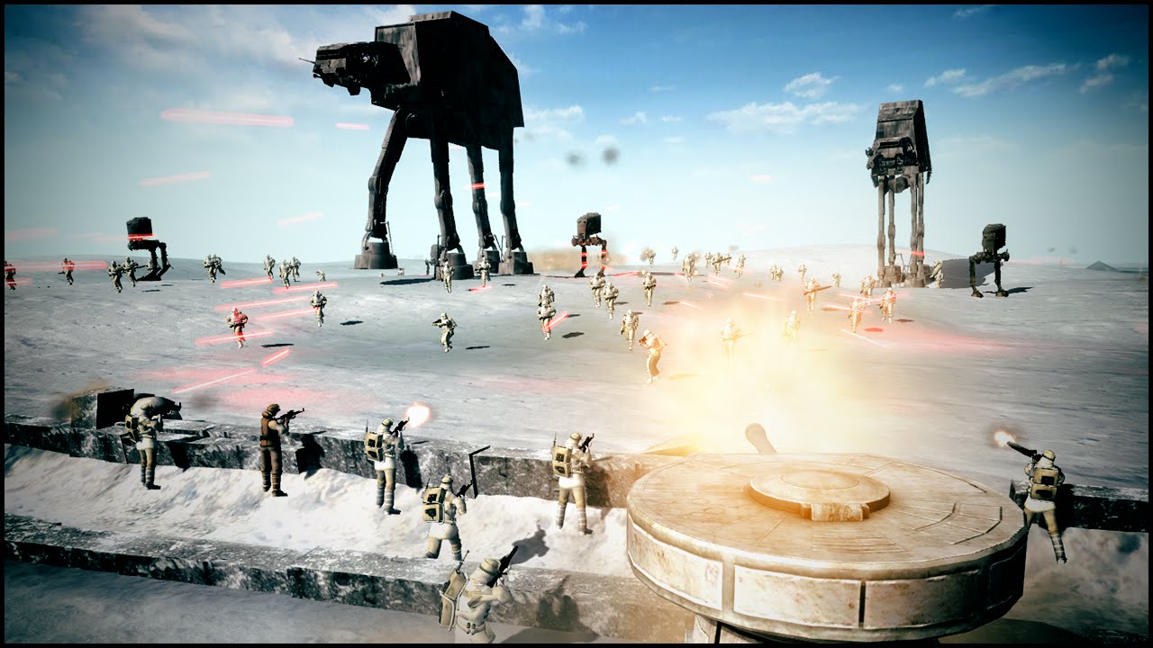 AT-AT WALKER ASSAULT ON HOTH - Star Wars: Galaxy at War Mod Gameplay