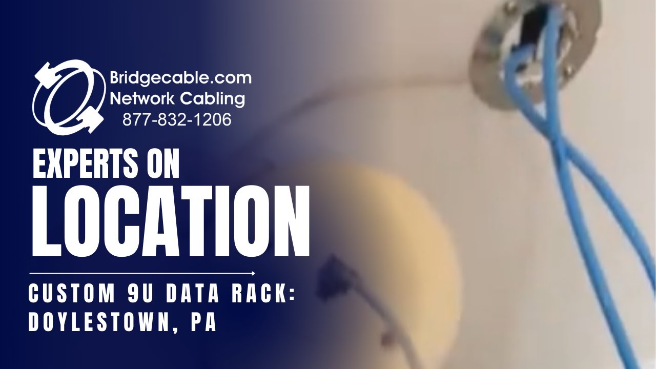 Custom 9U Network Cabling and Data Rack in Doylestown PA | BridgeCable.com