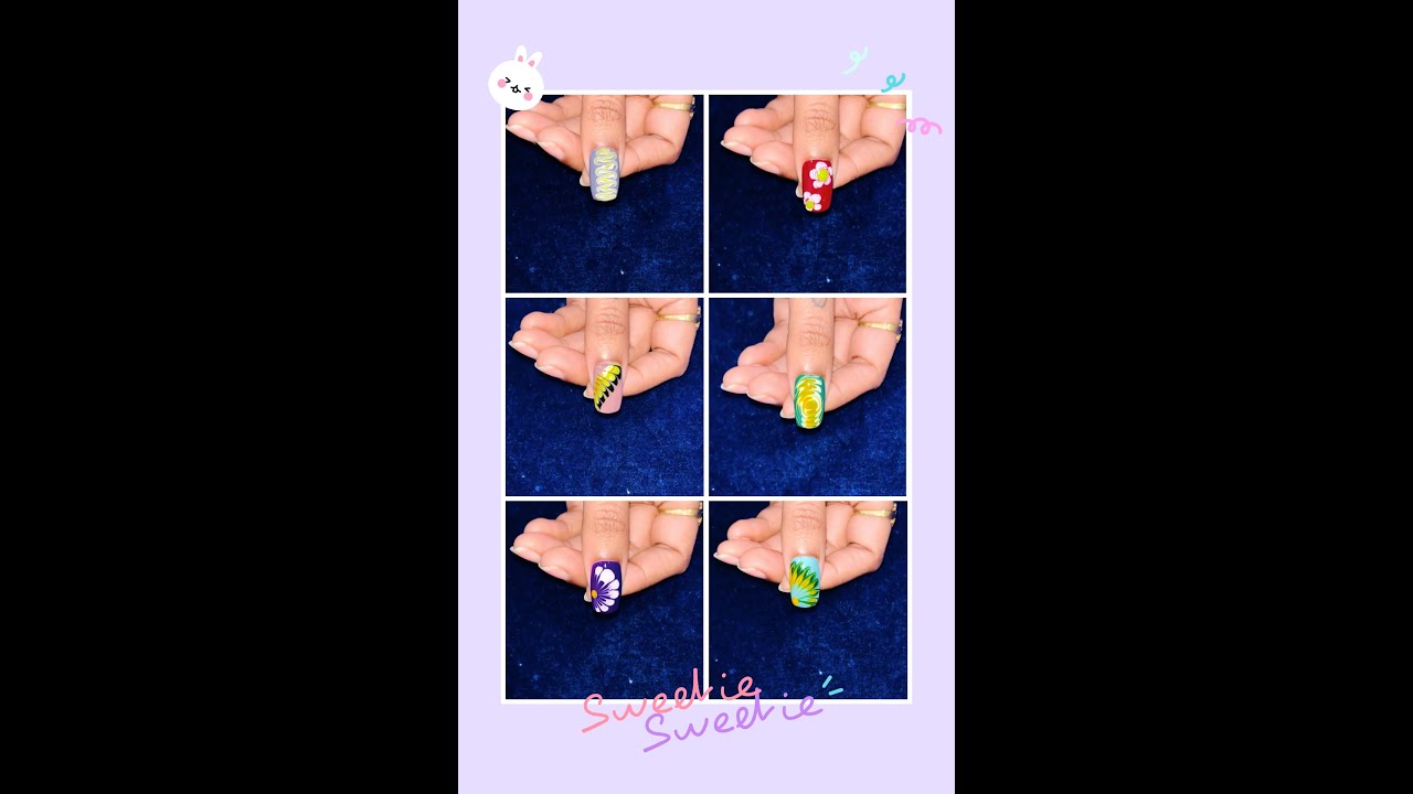 Easy and simple nail art design at home 💅🏻 within 2 minutes only 💯 regular nail polish 💅🏻