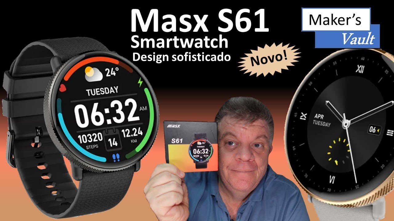 Masx S61: Smartwatch com design sofisticado e um ótimo custo