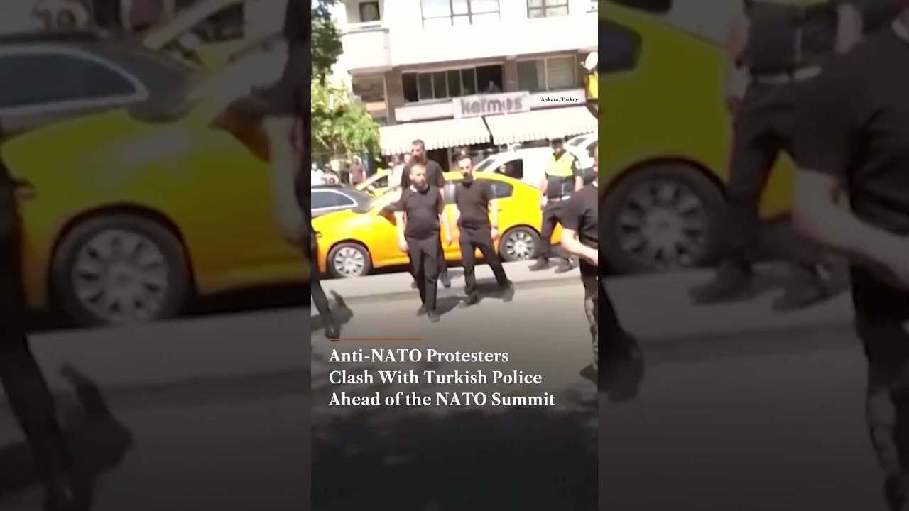 Anti NATO Protesters Clash With Turkish Police Ahead of the NATO Summit | Firstpost News