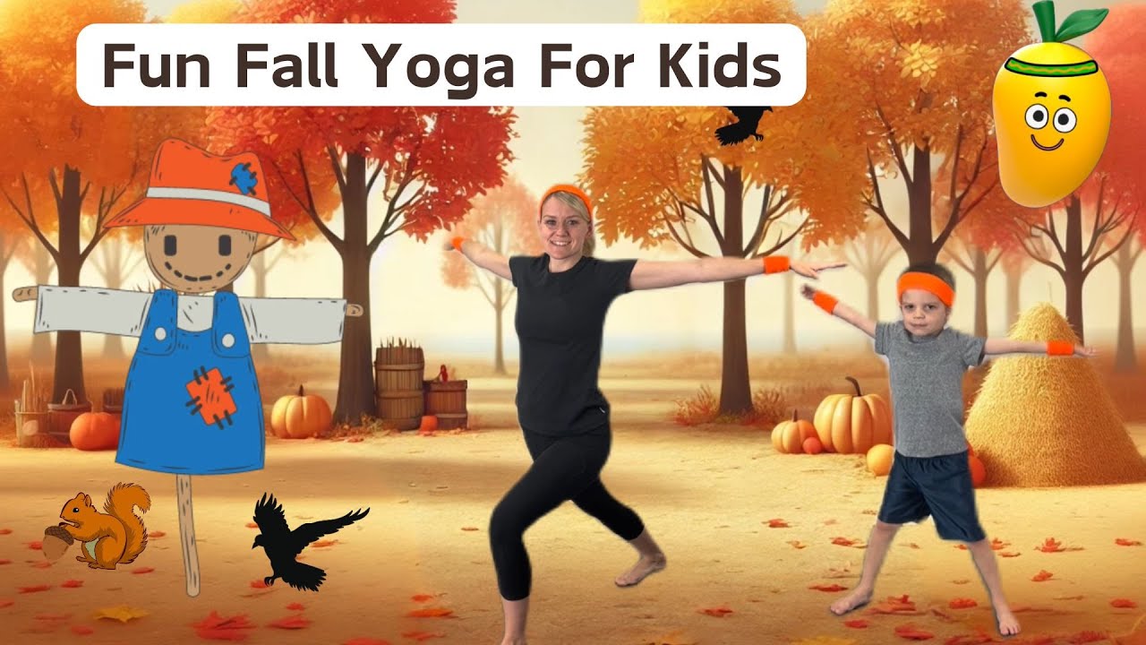 Fun Fall Yoga For Kids - Coach Carrot Fitness