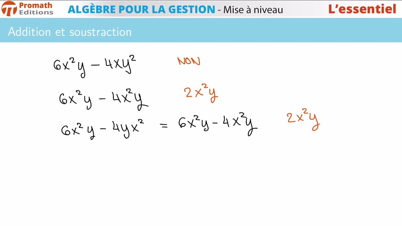 Mon&ocirc;mes et polyn&ocirc;mes