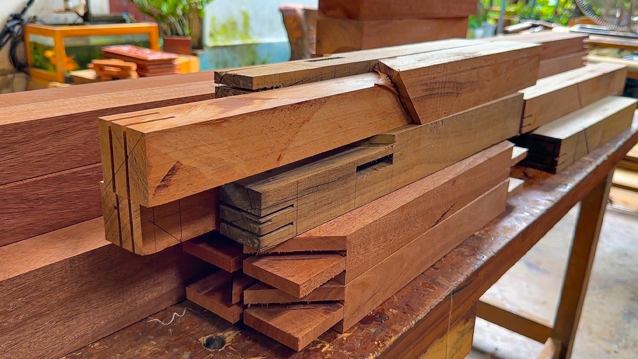 Watch This Amazing Capenter Shows Case His Woodworking Skill// Build Amazing Traditional Long Bench