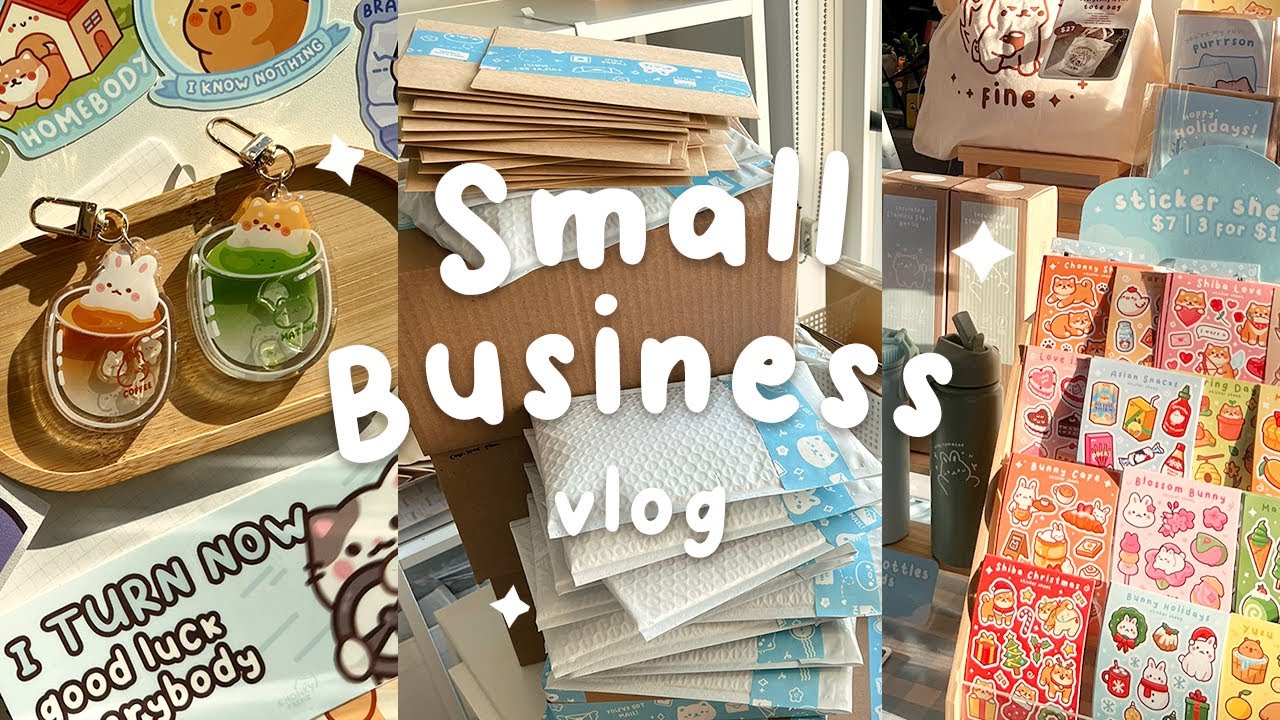 small business vlog ✧ last shop update of the year, my best launch, packing orders, holiday markets