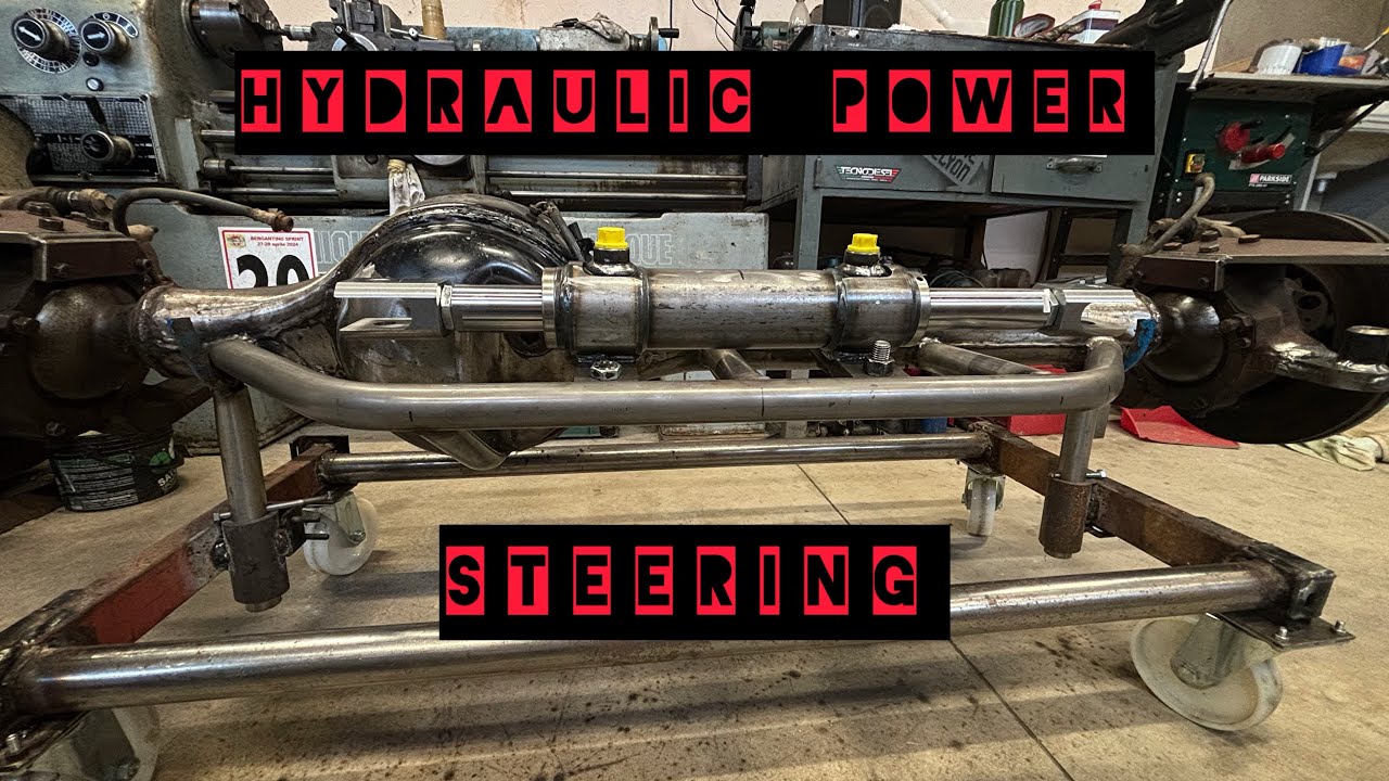 How to put a hydraulic power steering on your off road vehicle. NISSAN PATROL Y61 AXLE