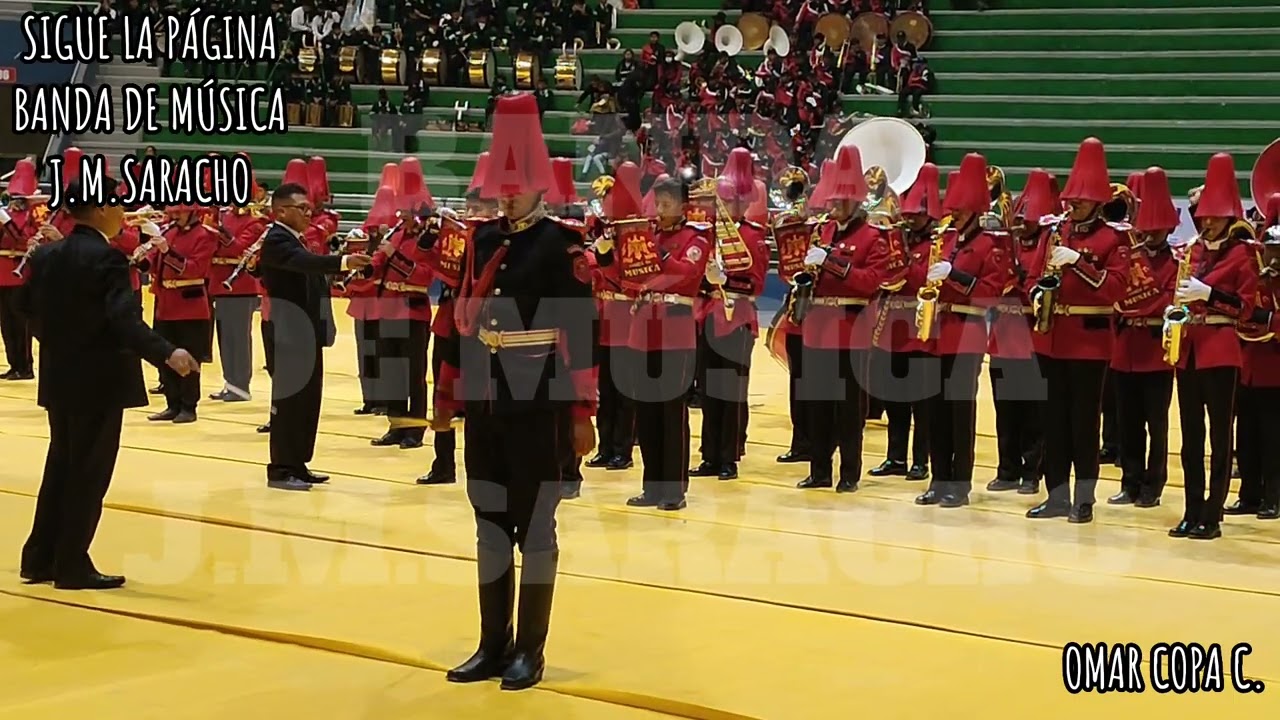 BANDA DE MÚSICA J.M.SARACHO presente en CBBA en la U.E CRISTINA PRADO 2023