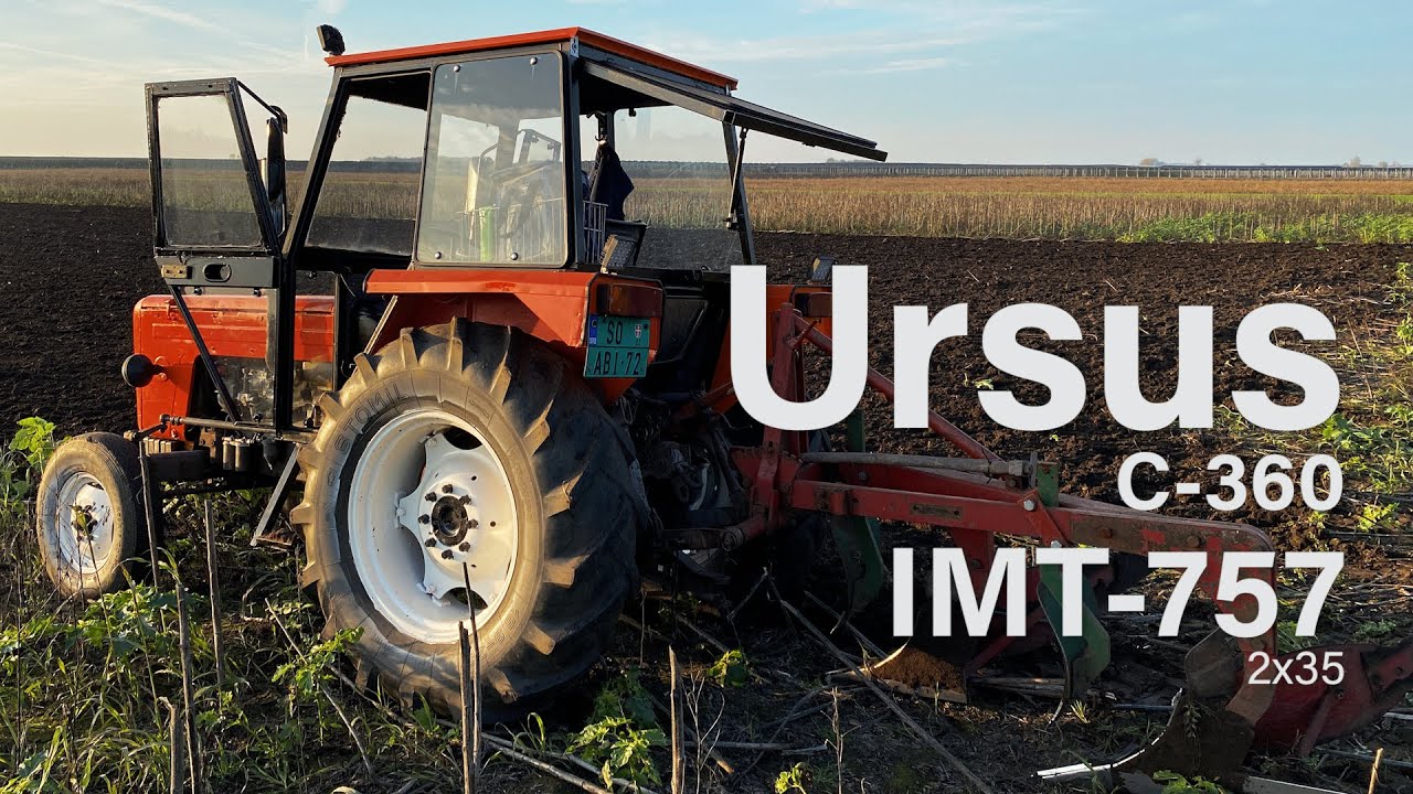 Zimsko oranje | Ursus C-360 & IMT 757 2x35cm | Suncokret