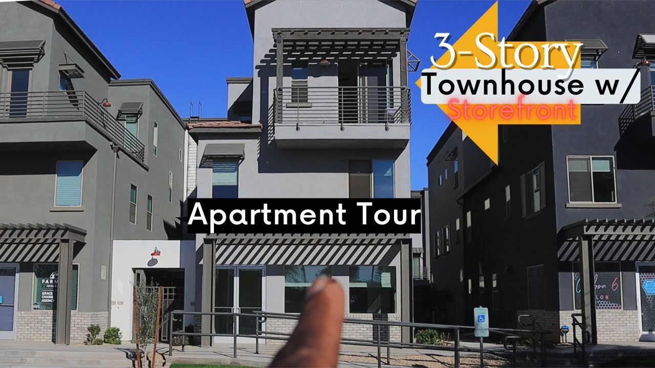 I Found This 3 Story Townhouse with Storefront In Chandler AZ | Apartment Tour