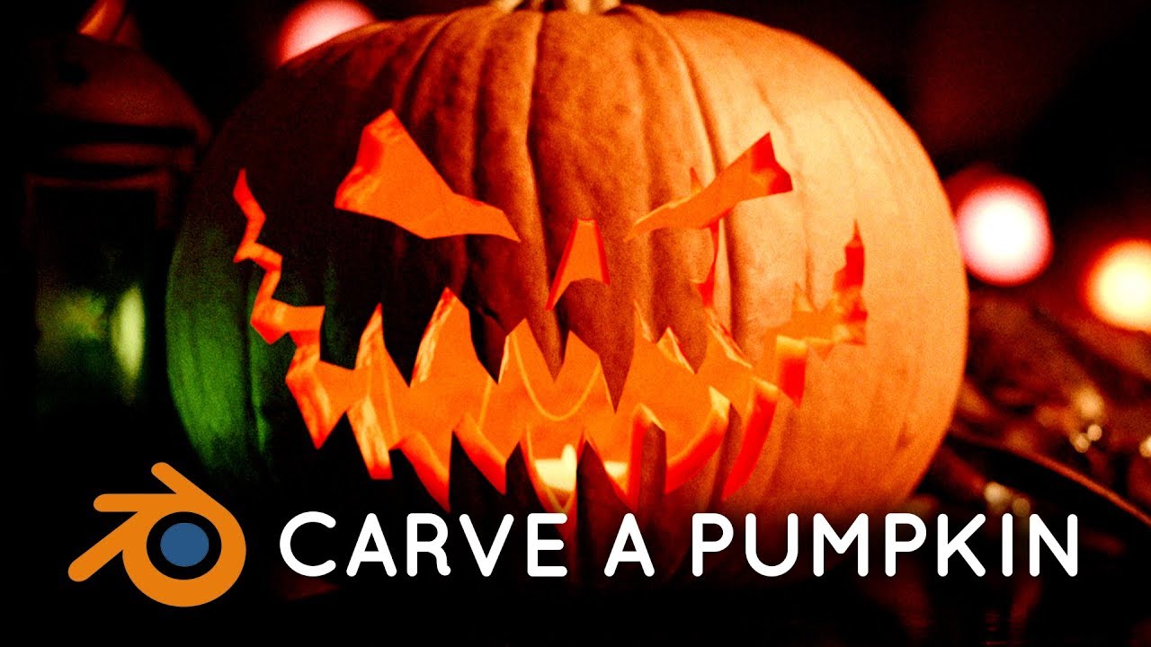 Carving a pumpkin with Blender