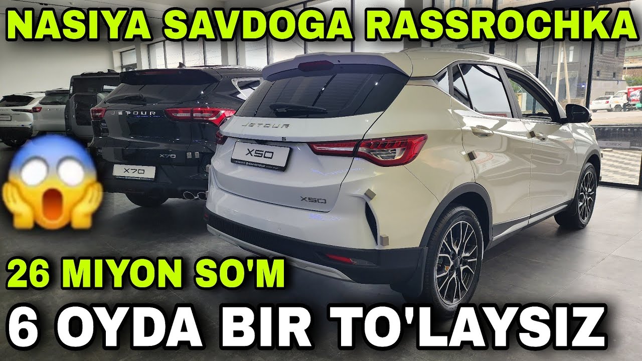 10 MART 26 MIYON BILAN X50 MASHINASI. ENDI MASHINA MINAMIZ RASSROCHKA BARTERGA BANK NASIYA SAVDOGA 