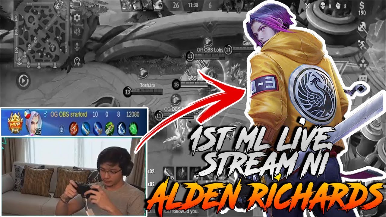Alden Richards nag live stream na