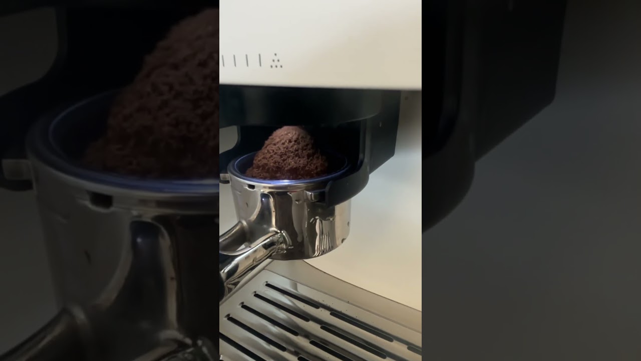 Testing out the built in grinder on the new KitchenAid Semi Automatic Espresso Machine KES6551