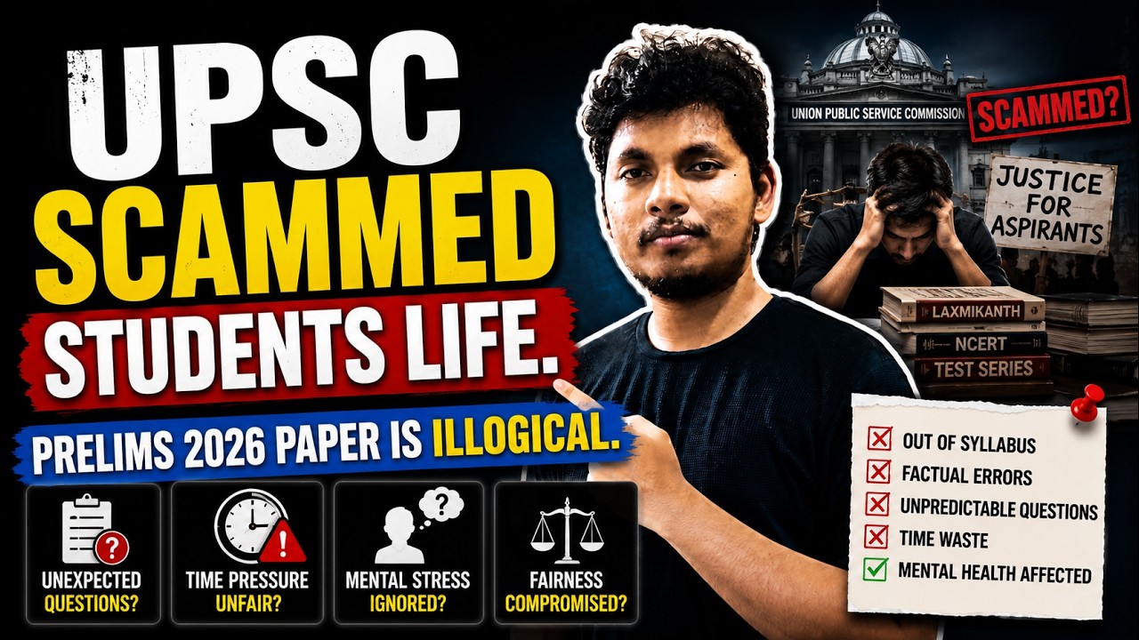 UPSC is Scamming Aspirants Life ! | Prelims 2026 Question Paper | My Experience | Tamil