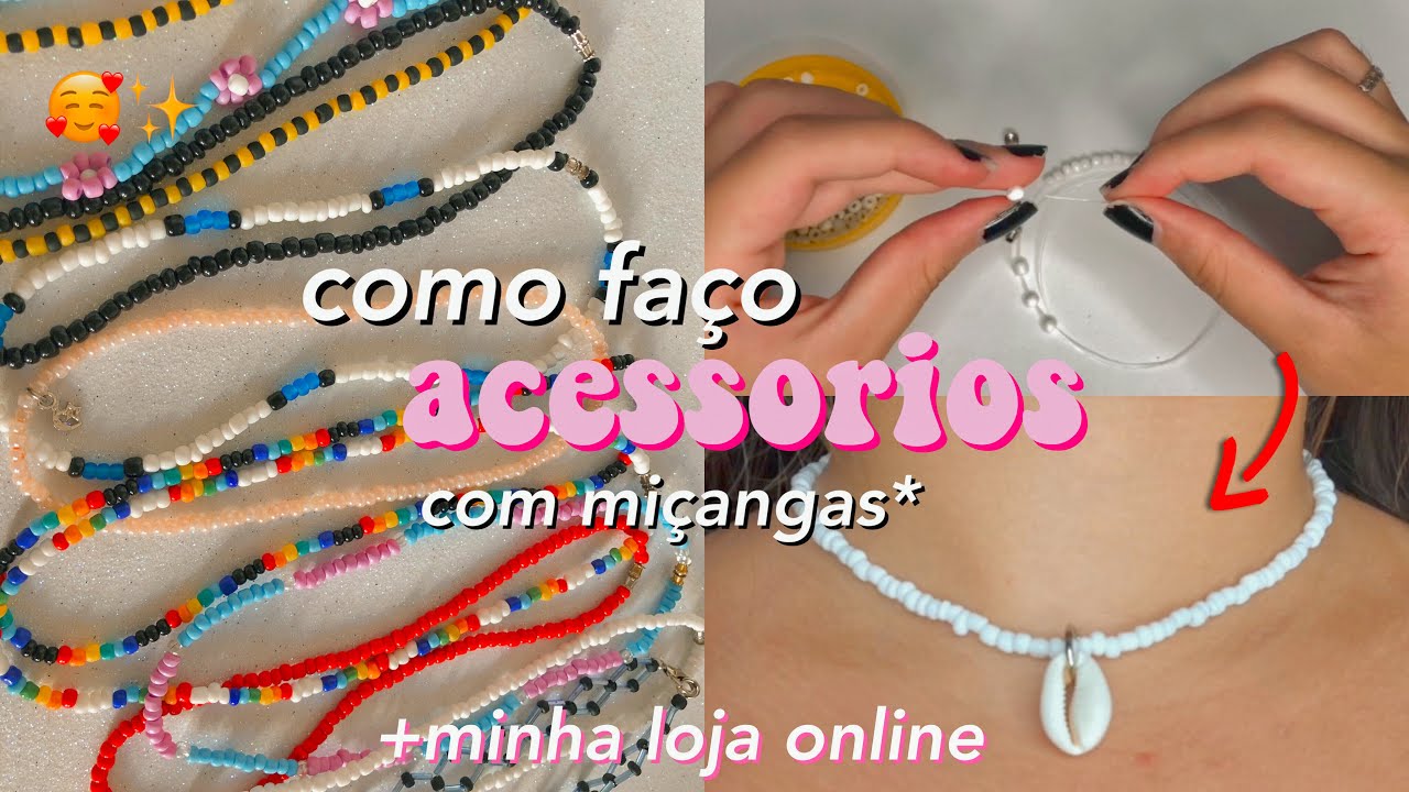 fazendo acessórios com miçangas (aesthetic)⚡️- Sara Quintino