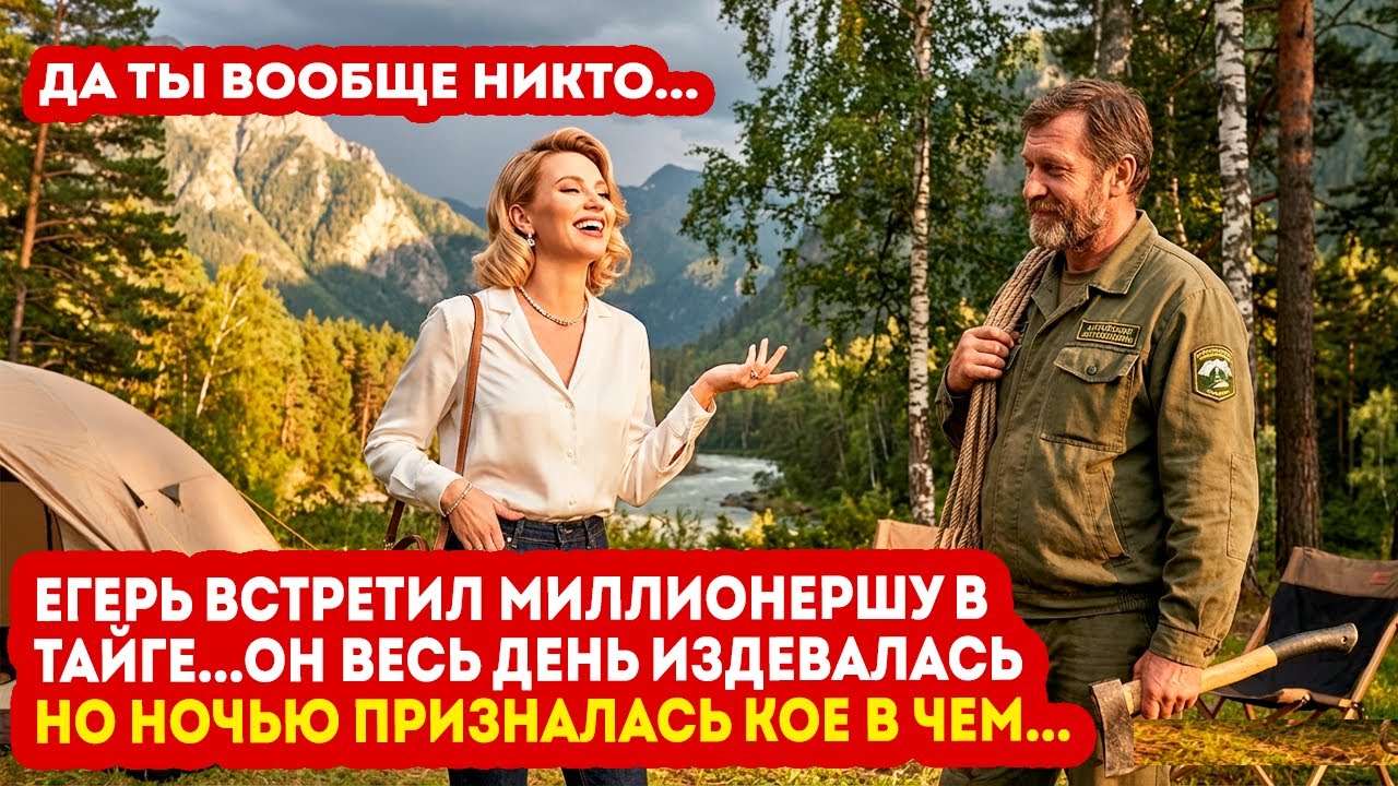 Егерь Встретил МИЛЛИОНЕРШУ в Тайге... Она ВЕСЬ ДЕНЬ ИЗВЕАЛАСЬ, Но НОЧЬЮ Призналась: Я ХОЧУ!