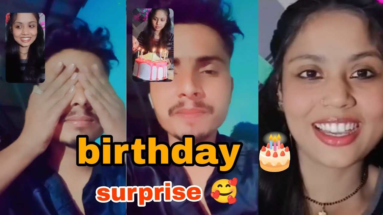 birthday surprise 🎂💝 | long distance love ❤️ #longdistancerelationship #videocall