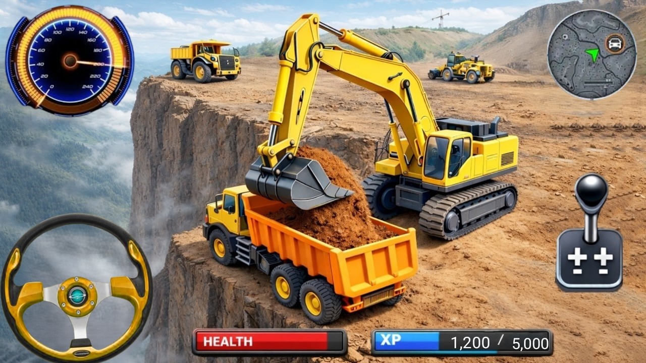OUT OF CONTROL Construction Machines - Real Simulator Excavator Truck 3D - Android Gameplay POLICEGO