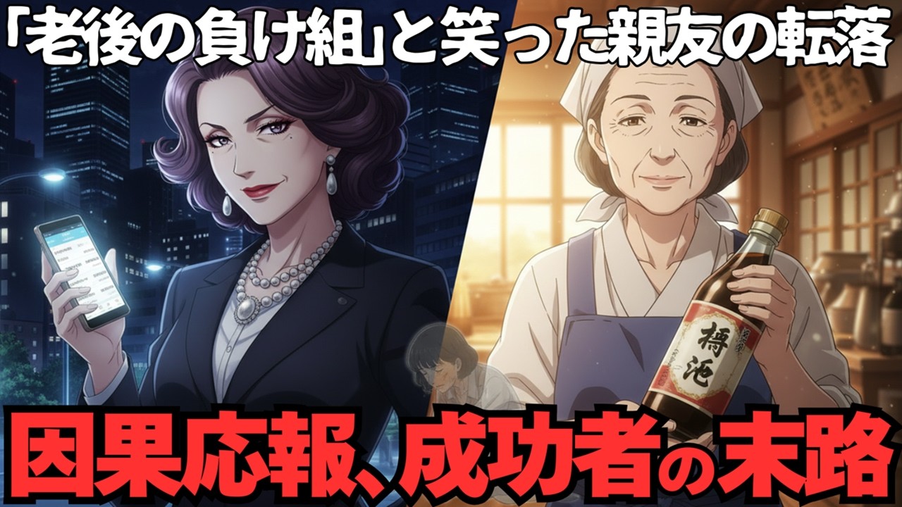【シニア朗読】親友「まだ働いてるの？」SNS起業で成功した彼女にLINEをブロックされた私。5年後、醤油の香る蔵で再会した彼女の末路