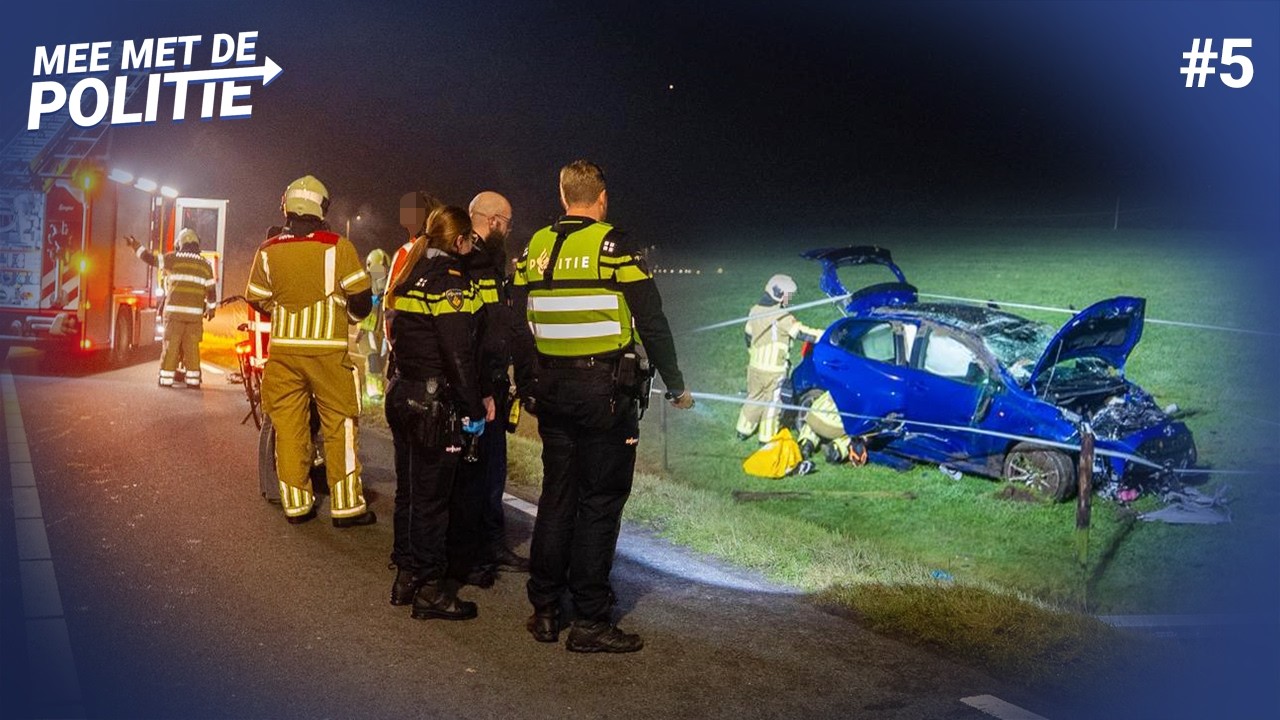 Voetbalsupporters naar huis gestuurd, man rijdt onder invloed auto kapot | Mee met de Politie #5