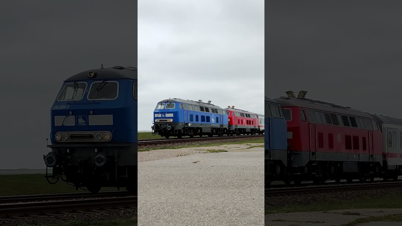 Press 218 056 and DB 218 833 with IC at Klanxb&uuml;ll #shorts #db #218 #germany #trainspotting