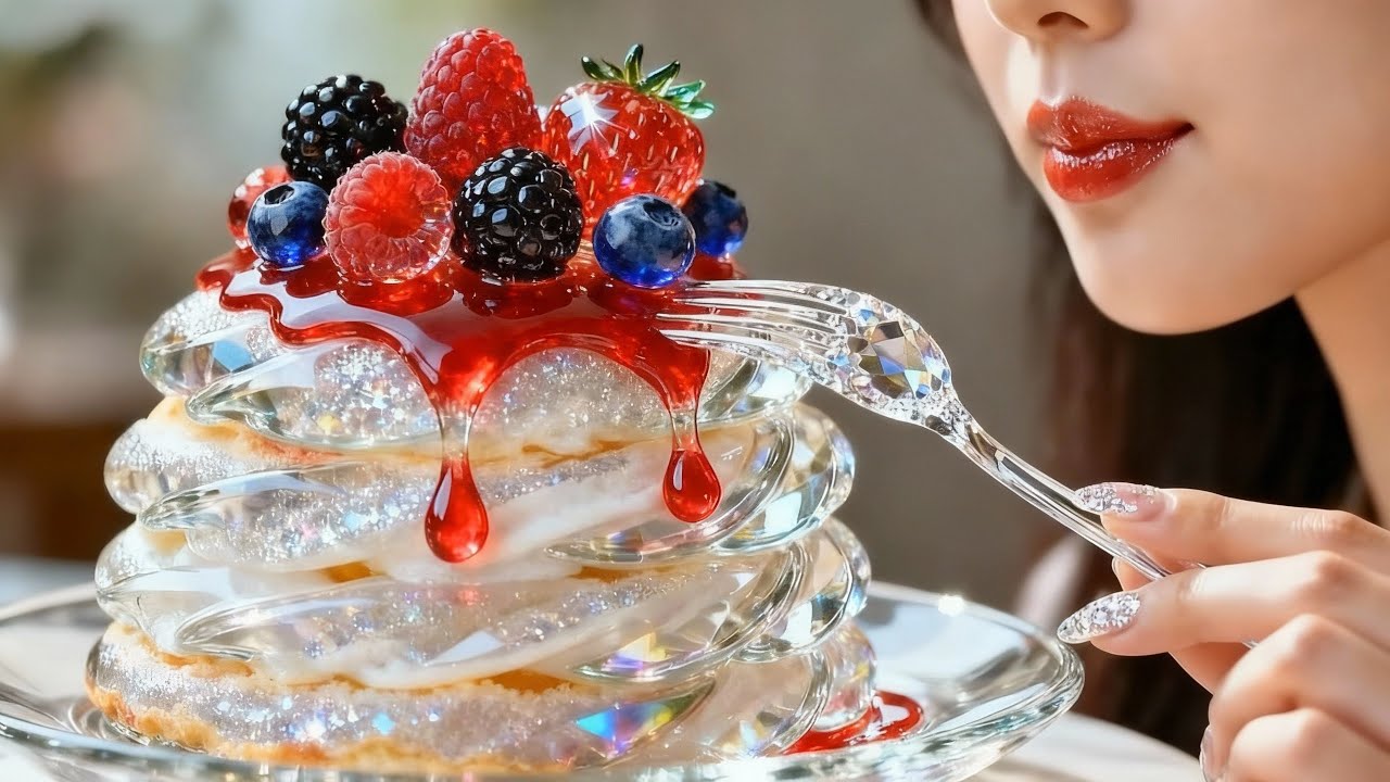 Making the World’s Best PAVLOVA… Completely Out of GLASS 😱🍰  Oddly Satisfying ASMR