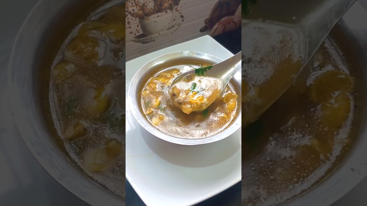 😘ரோட்டு கடை காளான் சூப்|  காளான் சூப் | Mushroom Soup Recipe in Tamil Mashroom soup #shortsfeed